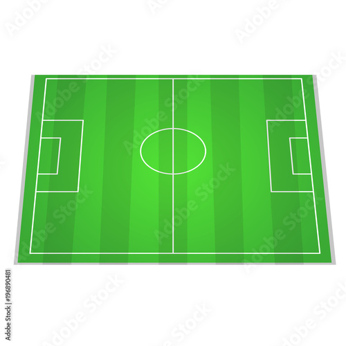 Soccer field, top view. Vector illustration for your design.