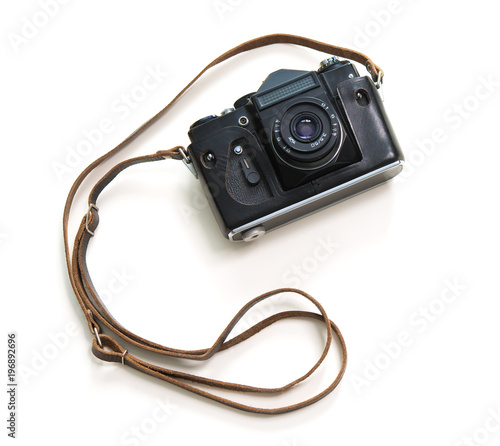 Vintage camera isolate on white background