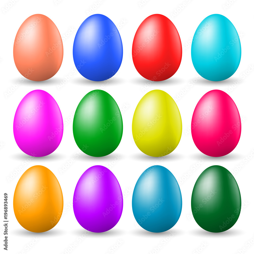 A set of painted Easter eggs A set of painted Easter eggs