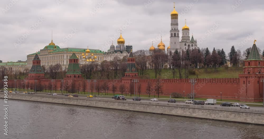 Sunny summer day moscow river bay kremlin Timelapse. Sunny summer day moscow river bay kremlin Timelapse.