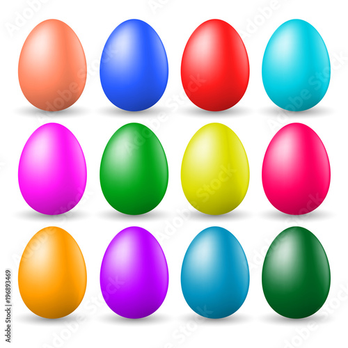 A set of painted Easter eggs