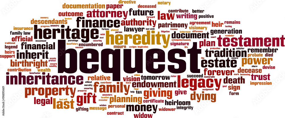 Bequest word cloud