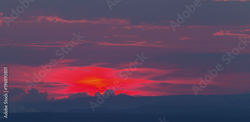 Beautiful sunset with colorful clouds on the sky © phadventure