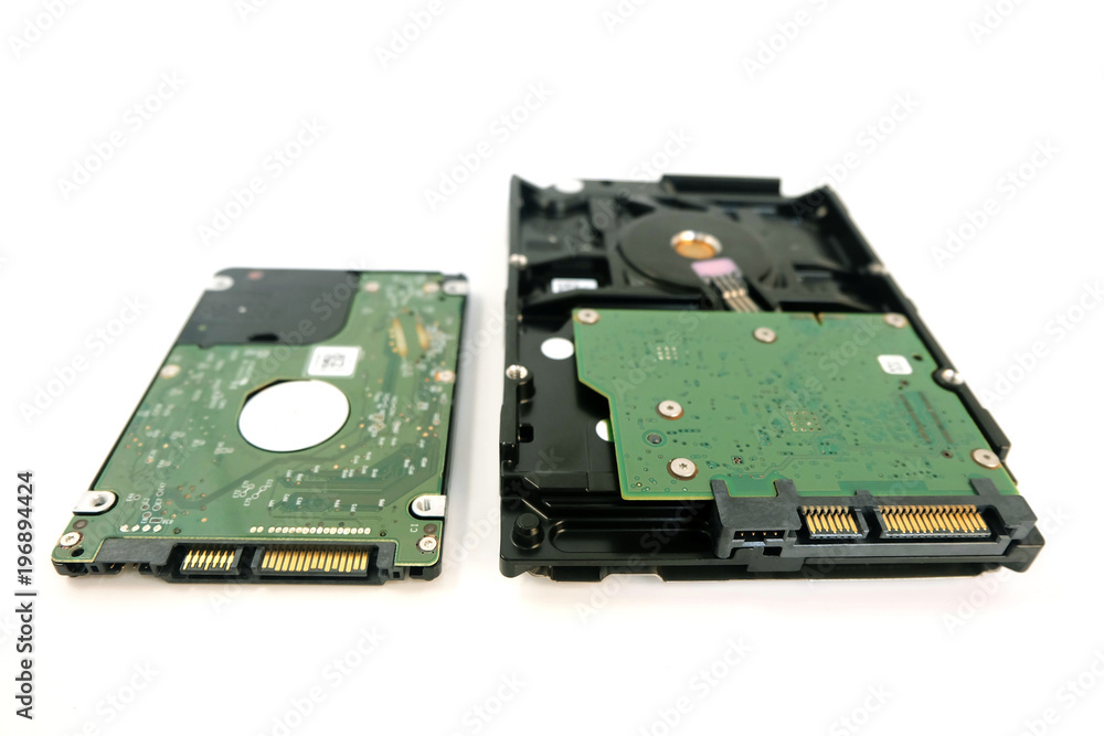 Internal Hard Disk Drive two sizes for Desktop and Laptop isolated on white background Internal Hard Disk Drive two sizes for Desktop and Laptop isolated on white background