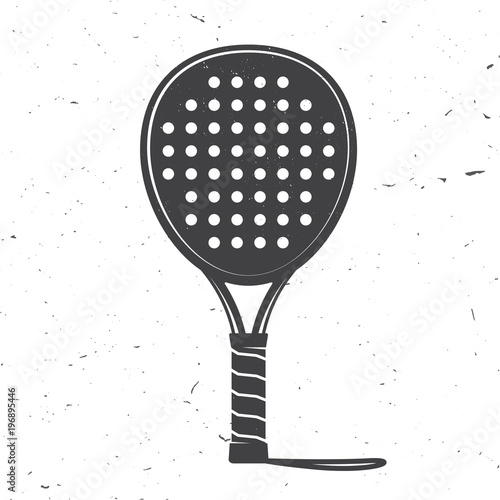 Padel tennis racket icon. Vector illustration.