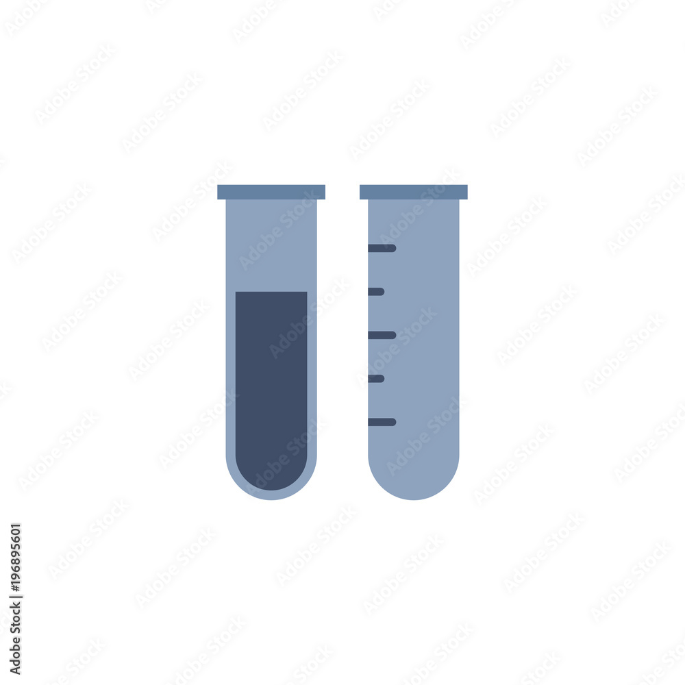 Test tube. Medical icon. Isolated on white. Vector illustration. Test tube. Medical icon. Isolated on white. Vector illustration.