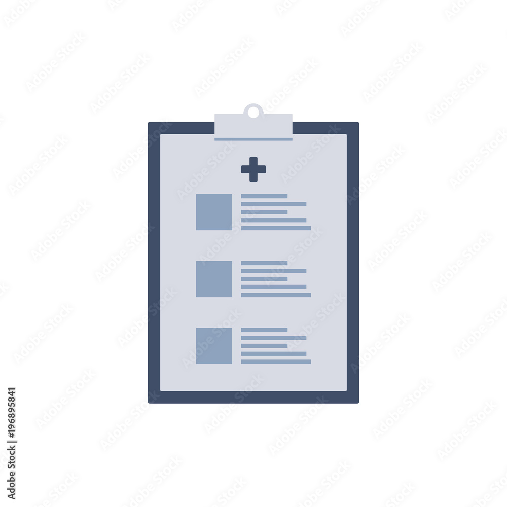 Medical clipboard and pen. Medical icon. Isolated on white. Vector Medical clipboard and pen. Medical icon. Isolated on white. Vector
