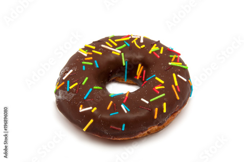 Wallpaper Mural Chocolate exclusive dessert donut isolated on the white Torontodigital.ca