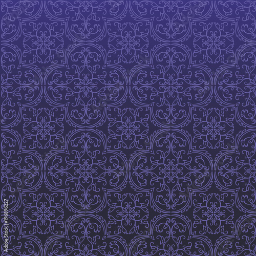 Seamless Damask Background Pattern Design and Wallpaper Made of Turkish Texture Ceramic Tiles in Raster