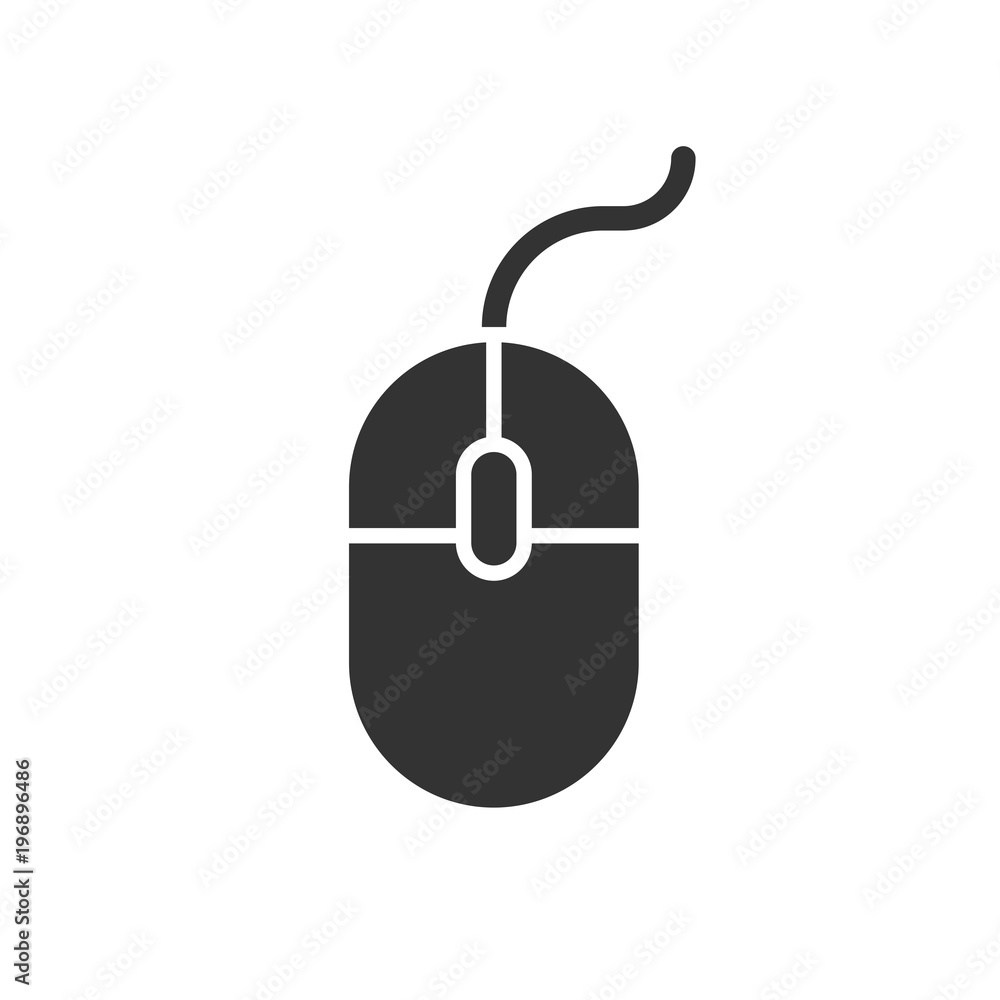 Computer Mouse icon. Vector illustration. Business concept mouse cursor  pictogram. Stock Vector | Adobe Stock