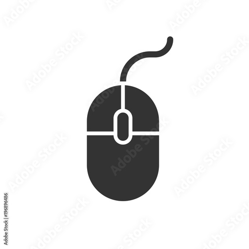 Computer Mouse icon. Vector illustration. Business concept mouse cursor pictogram.