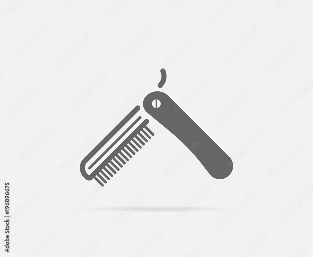 Folding Hairbrush Raster Element or Icon, Illustration Ready for Print or Plotter Cut or Using as Logotype with High Quality Folding Hairbrush Raster Element or Icon, Illustration Ready for Print or Plotter Cut or Using as Logotype with High Quality