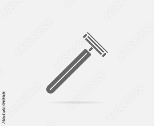 Razor or Blade Raster Element or Icon, Illustration Ready for Print or Plotter Cut or Using as Logotype with High Quality