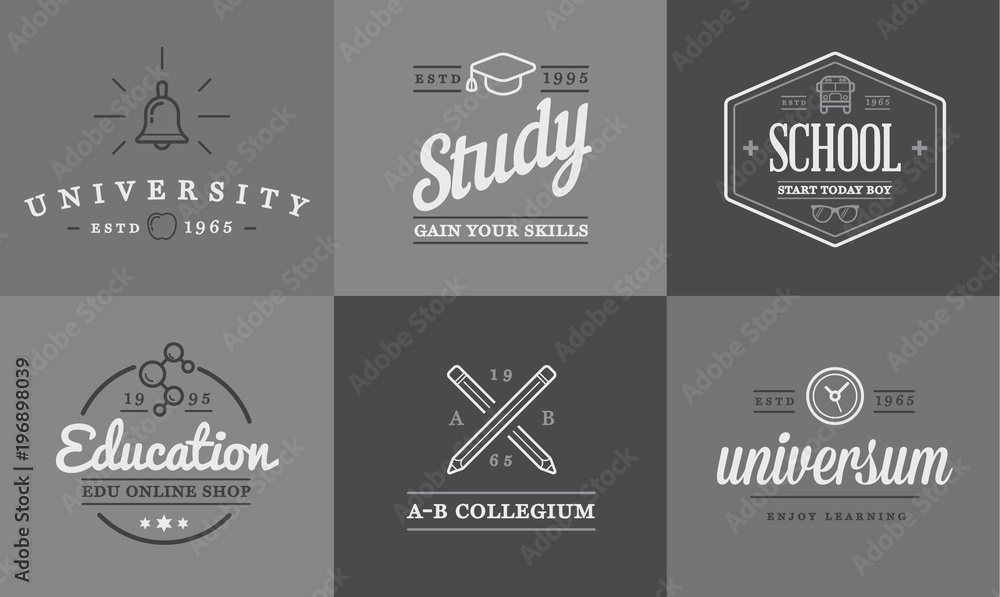 Set of Raster Education Icons Illustration can be used as Logo or Icon in premium quality Set of Raster Education Icons Illustration can be used as Logo or Icon in premium quality