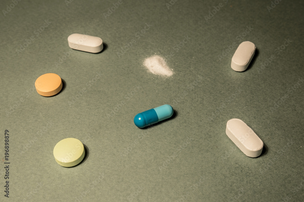 Pills and medications on the photo Pills and medications on the photo