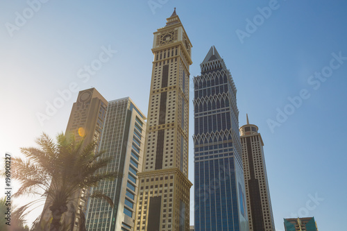 High rise and modern buildings in Dubai  UAE.
