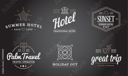 Set of Raster Travel Tourism and Holiday Elements Icons Illustration can be used as Logo or Icon in premium quality