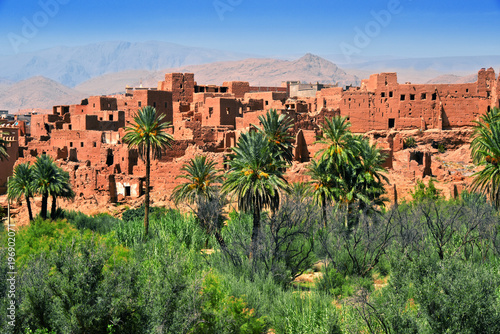 Old berber architecture near the city of Tinghir, Morocco © monticellllo