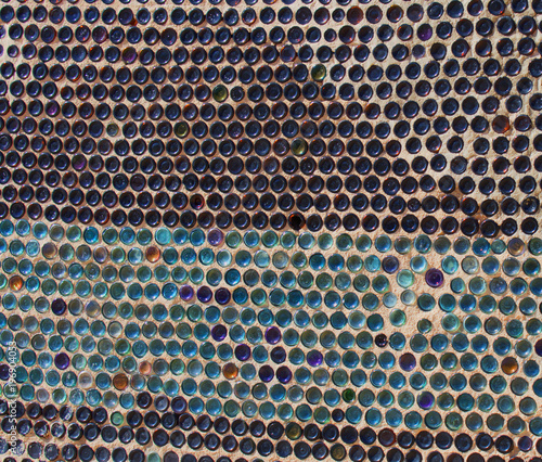 wall of bottles background texture
