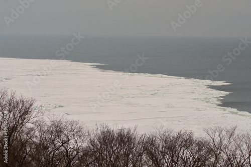 Wintry landscape in Estonia at the Baltic Sea photo