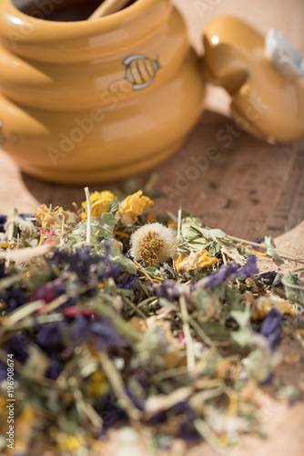 Dried medical herb tea