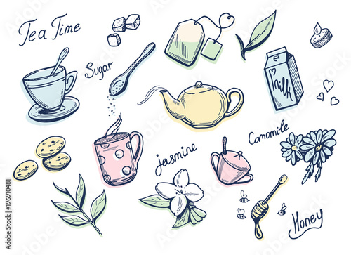 sweet tea related doodle drawings