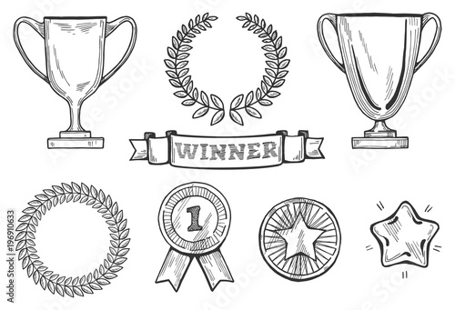 winners icons set