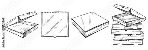pizza boxes set