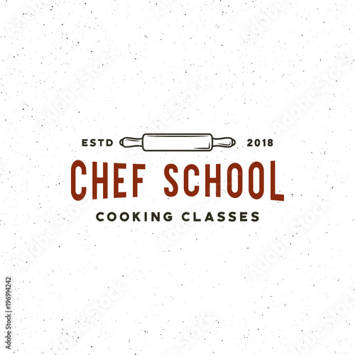 vintage cooking classes logo. retro styled culinary school emblem. vector illustration