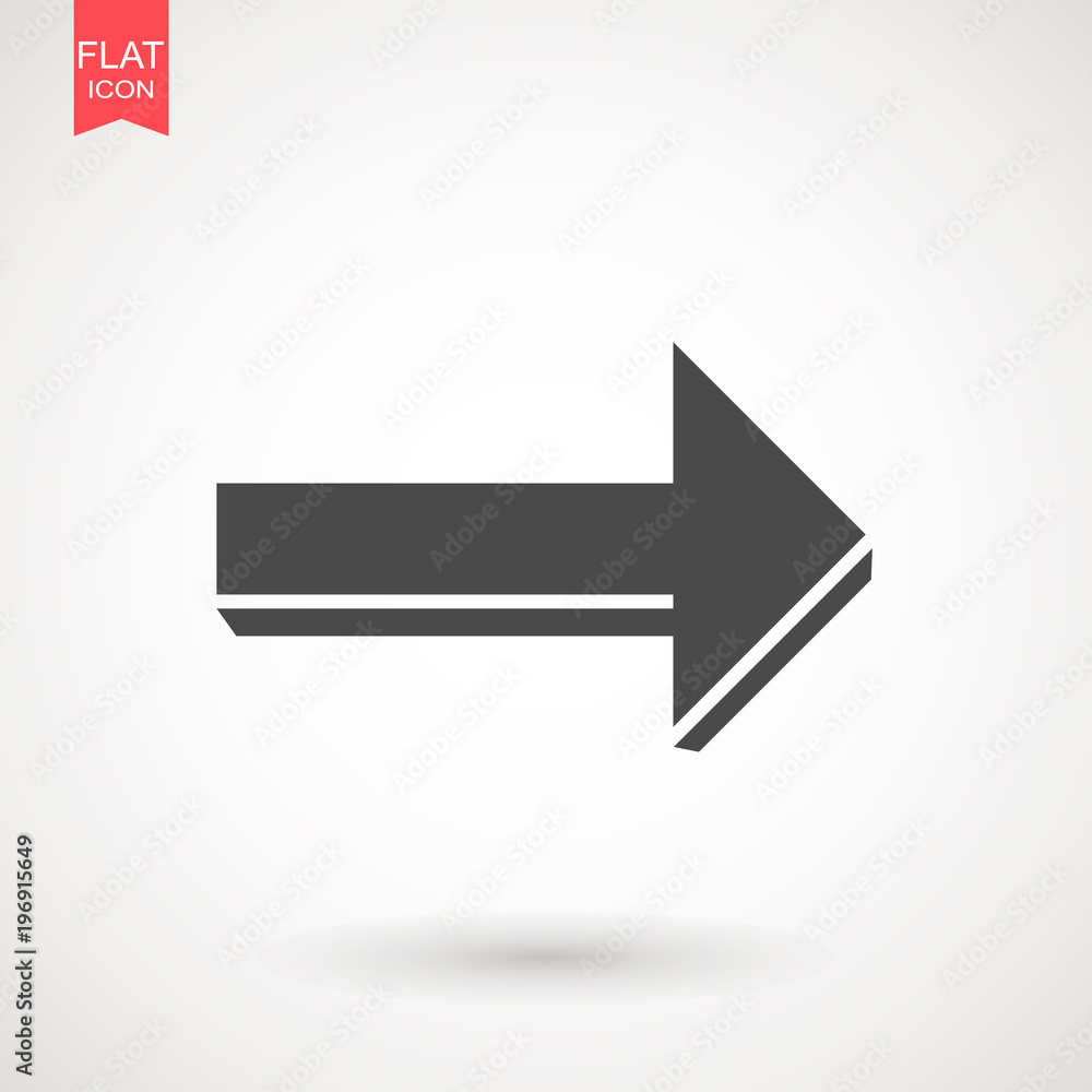 Arrow Icon in trendy flat style isolated on grey background. Arrow symbol for your web site design, logo, app, UI. Vector illustration, EPS10 . Arrow Icon in trendy flat style isolated on grey background. Arrow symbol for your web site design, logo, app, UI. Vector illustration, EPS10 .