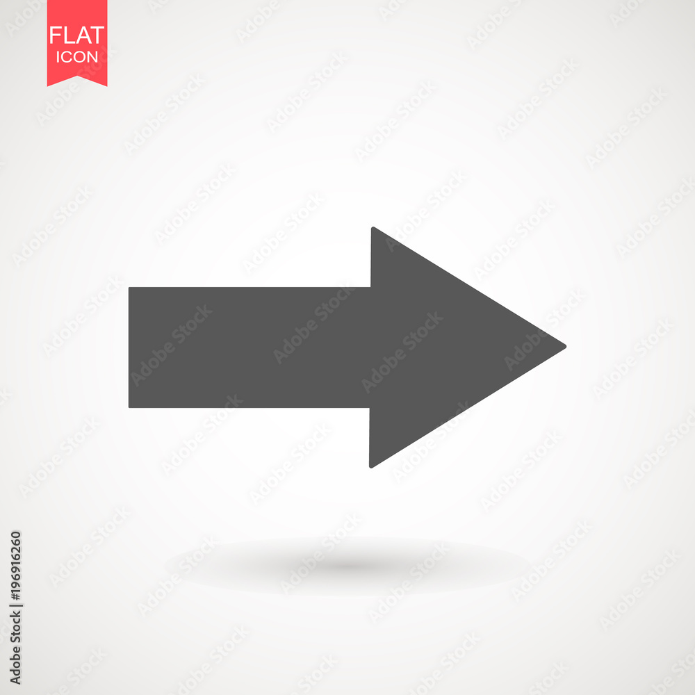 Arrow Icon in trendy flat style isolated on grey background. Arrow symbol for your web site design, logo, app, UI. Vector illustration, EPS10 . Arrow Icon in trendy flat style isolated on grey background. Arrow symbol for your web site design, logo, app, UI. Vector illustration, EPS10 .