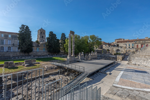 The Roman Theatre in Arles, France. A World Heritage