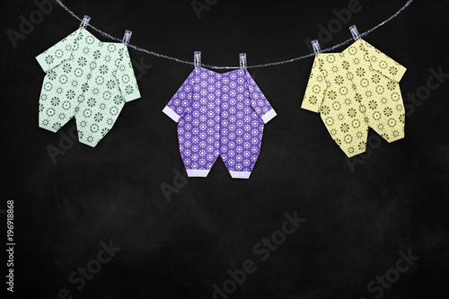 Baby boy Clothing on Clothesline photo