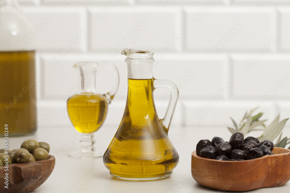 olive oil with salad olive oil with salad