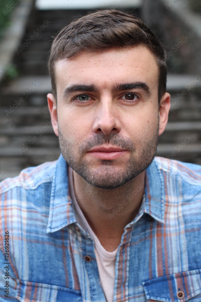 Man with heterochromia (two colored eyes) Man with heterochromia (two colored eyes)