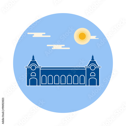 Famous museum of Paris. Symbol and landmark.