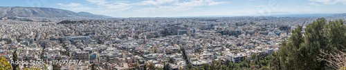 Large panoramic view of Athens, the capital of Greece