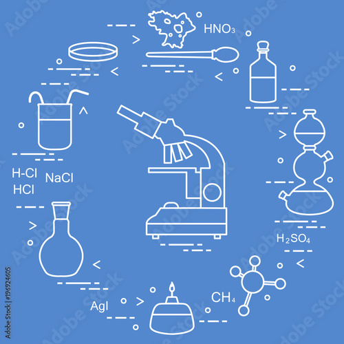 Chemistry scientific, education elements.