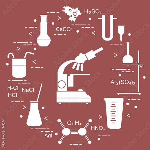 Chemistry scientific, education elements.