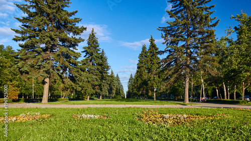 Park in front of the University