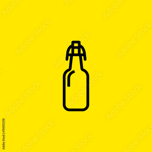 Bottle of Beer Line Icon