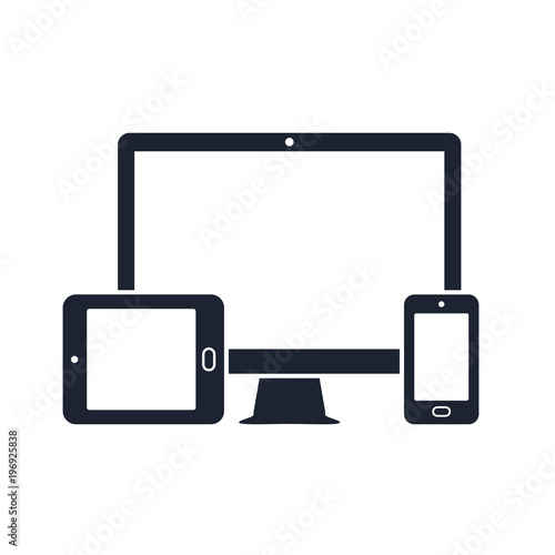 Device icons: smart phone, tablet and desktop computer