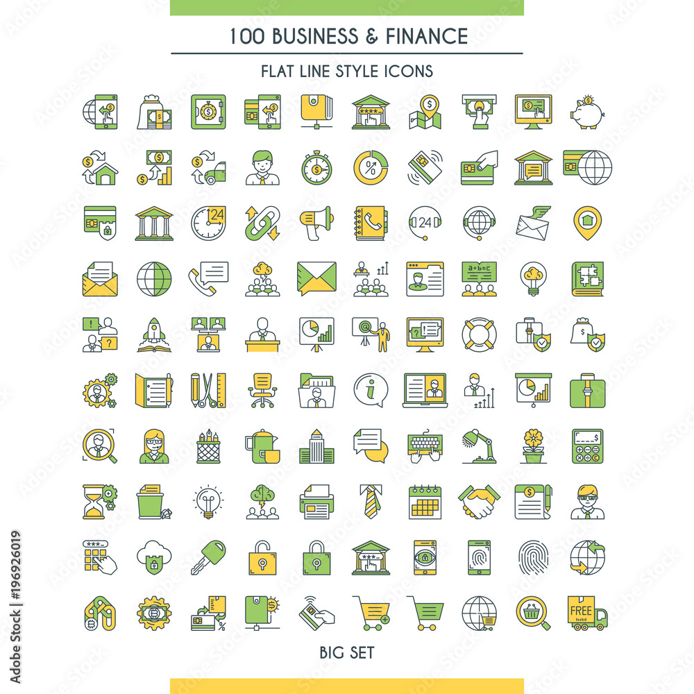 finance big icons set finance big icons set