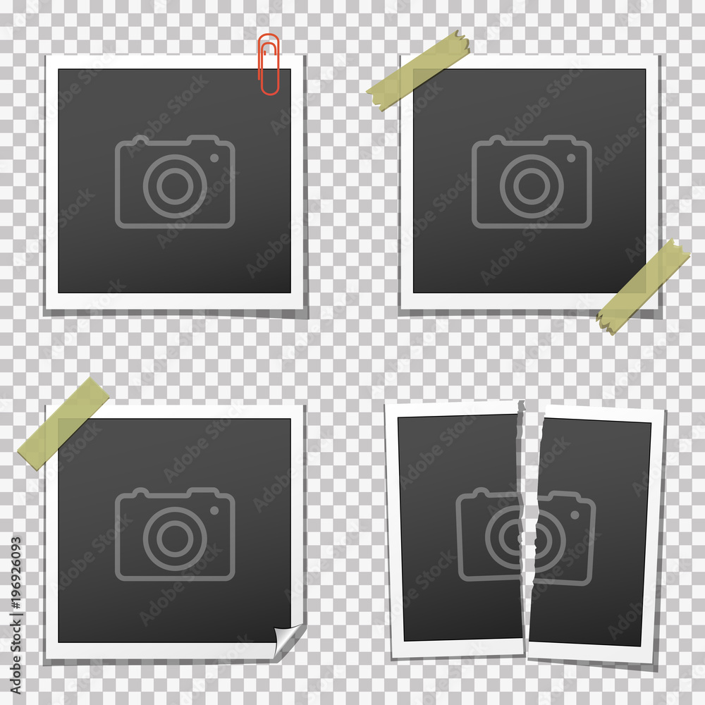 Retro photo frames. Vector illustration Retro photo frames. Vector illustration