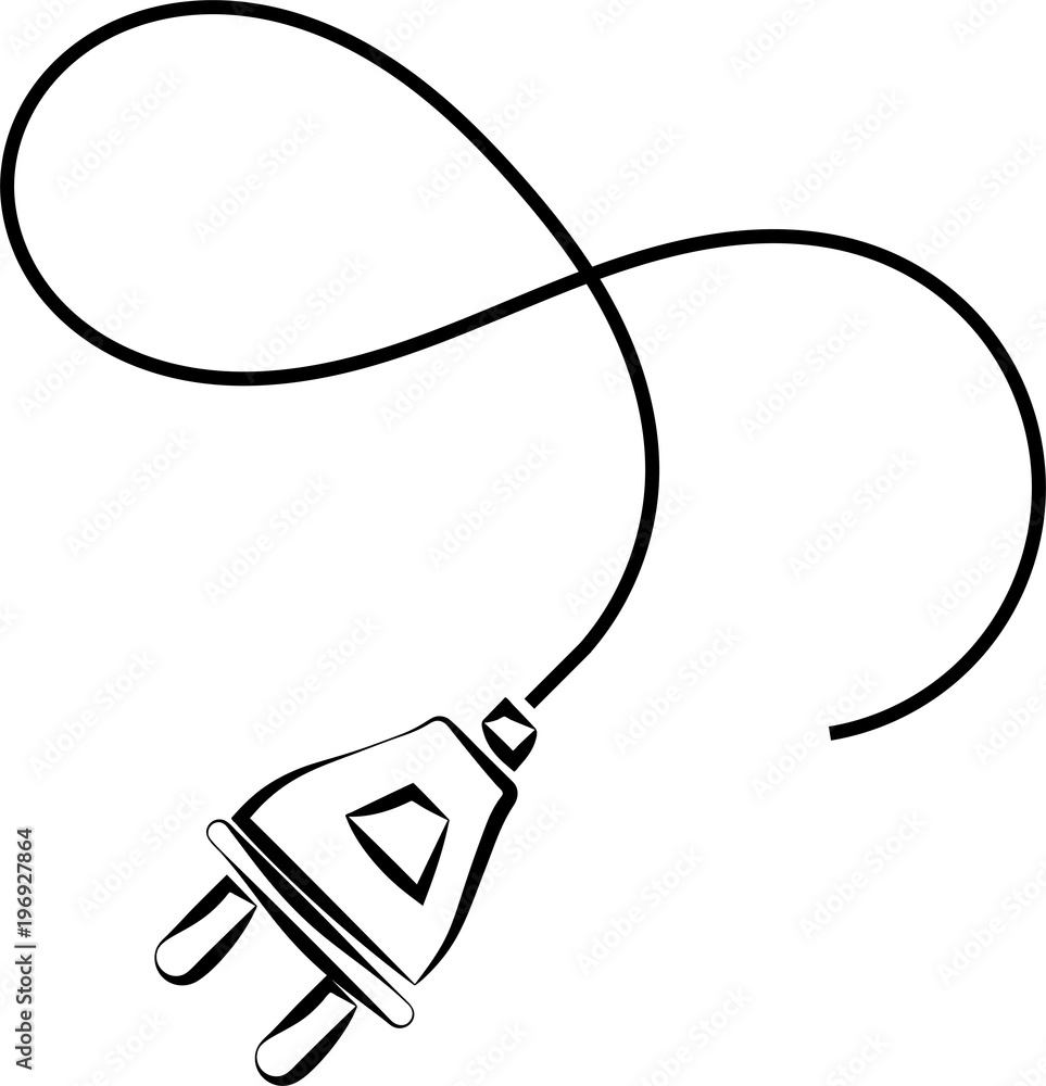 Power Plug With Wire Icon Power Plug With Wire Icon