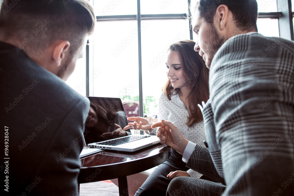 Young professionals work in modern office.Business crew working with startup Young professionals work in modern office.Business crew working with startup