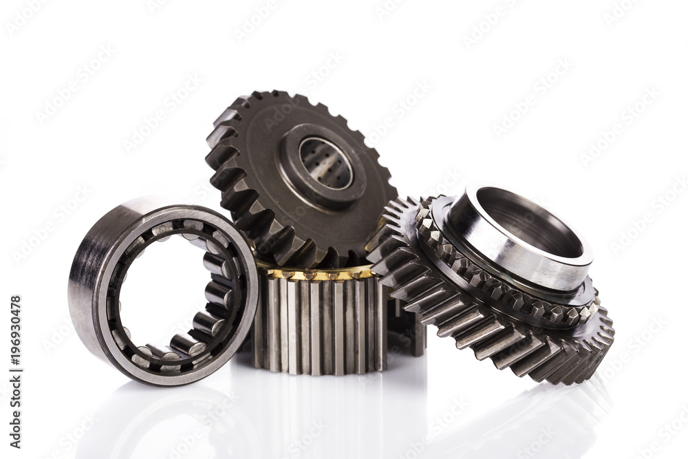 Metal gears isolated on white background Metal gears isolated on white background