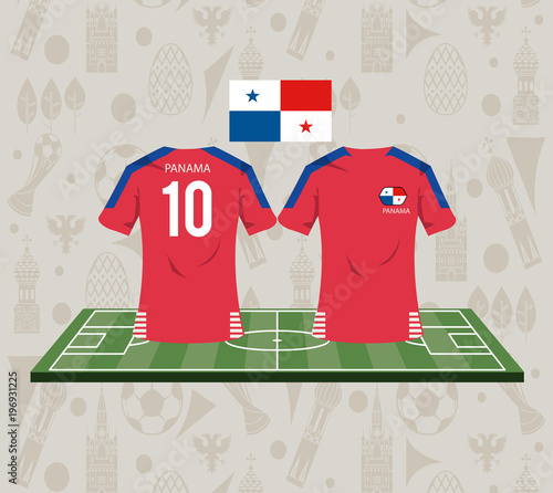 Football panama sport wear tshirt vector illustration graphic design