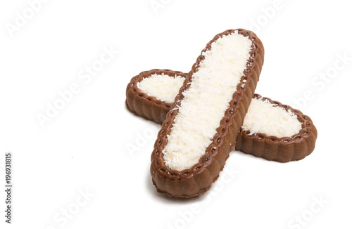 coconut biscuits isolated