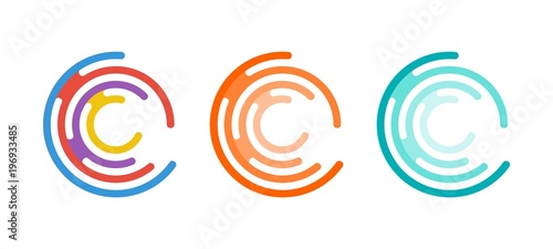 Templates maze circular chart color infographics step by step in a series of labyrinth. Element of graph, diagram with 4 options - parts, processes. Vector business template for presentation